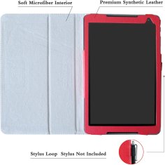 shumee Ovitek za tablico Alcatel A3 10" rdeč, zaprt, z zavihkom, visoka zaščita