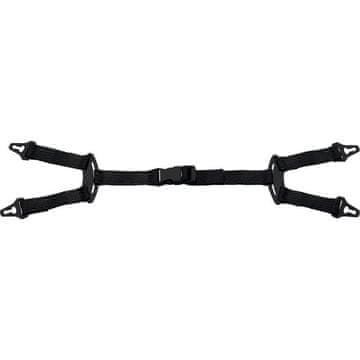 Delta Plus 24-urni trak za brado za čelade Dynamic Jugalpha Delta Plus, črne barve