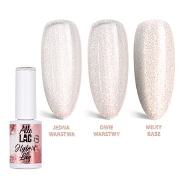 shumee Hibridni LED/UV gel lak Nudes z bleščicami AlleLac hema/Di-hema Free 6g