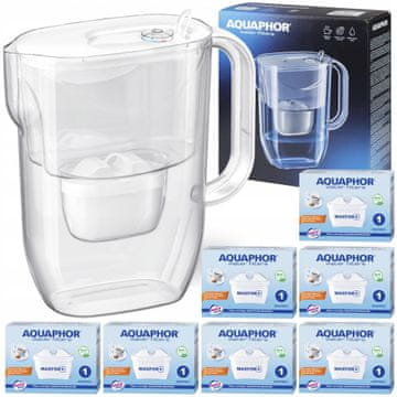 Aquaphor Vrč za filtriranje bele vode Aquaphor Fresh 3,2 l s 7 kartušami Maxfor+
