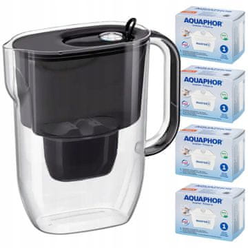 Aquaphor Vrč za filtriranje črne vode Aquaphor Fresh 3,2 l s 4 kartušami Maxfor+