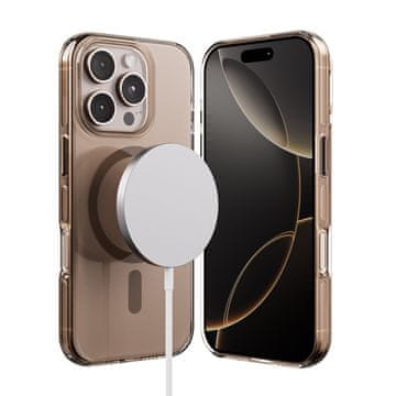 Crong Ovitek Crong Clear MAG Pro - MagSafe za iPhone 16 Pro (puščavski)