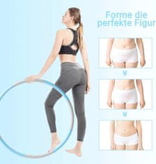 shumee Hula HOP pena za hujšanje, športna, fitnes, sivo-modra, 0,95 kg, 86 cm