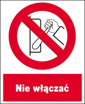 shumee ZZO-9 znak za prepoved, zdravstvena in varnostna tablica, NE vklopiti