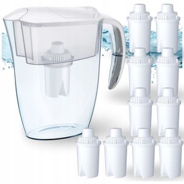 Aquaphor Vrč za filtriranje Aquaphor Real 2,9 l bel, 10 filtrirnih vložkov B15