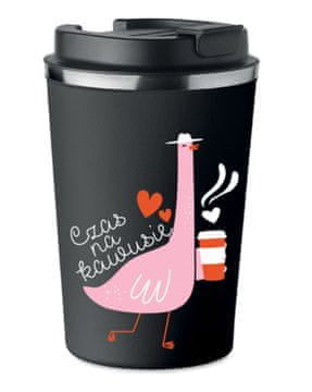 shumee Premium termo skodelica s potiskom "Čas za kavo" 350 ml 0,35 l KT_028