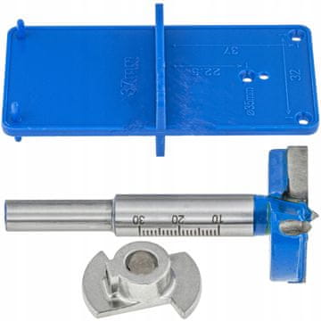shumee Komplet rezalnikov za skrite tečaje 35 mm z vodilom Falon-Tech FT3500
