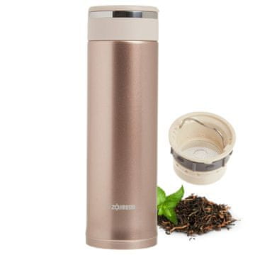 Zojirushi Termo vrček s cedilom za čaj zojirushi SM-JTE46-PX 460ml zlate barve