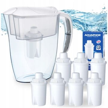 Aquaphor Vrč za filtriranje Aquaphor Real 2,9 l bel, 7 filtrirnih vložkov B15