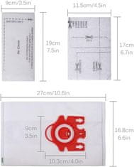 shumee 10 vrečk za sesalnik Miele GN hyclean 3D compact C1/C2/C3 + 3 filtri