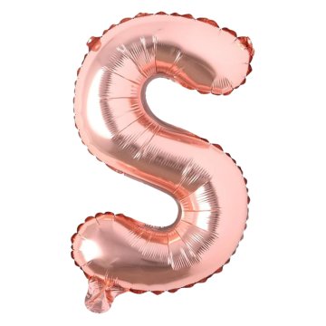 shumee Dekoracije folija balon črka S roza 40 cm dekoracija za rojstni dan