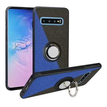 shumee Silikonski ovitek za Samsung Galaxy S10+ črne barve z modrim hrbtom