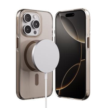 Crong Crong Clear MAG Pro - ovitek MagSafe za iPhone 15 Pro (puščavski)