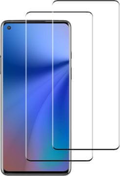 shumee 2x kaljeno steklo ZA oneplus 9 PRO črne črte + 2x steklo ZA kamero