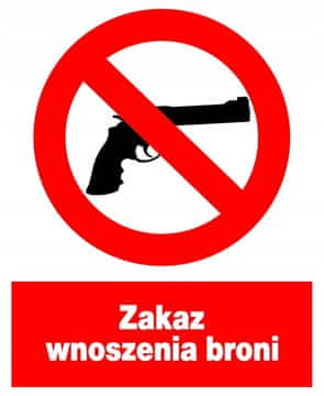 shumee ZZO-25 tablica za varnost in zdravje pri delu Orožje ni dovoljeno