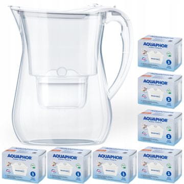 Aquaphor Vrč za filtriranje vode Aquaphor Lago bel 3,8 l, 7 kartuš Maxfor+