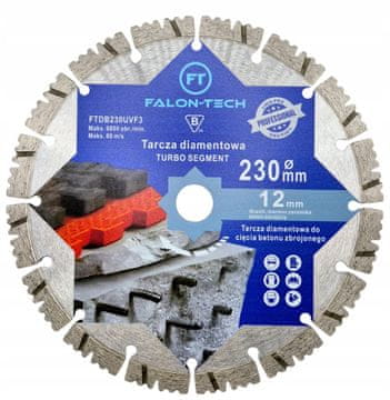 shumee Falon-tech 230 mm PRO diamantno rezilo za armirani beton in opeko