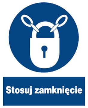 shumee ZNO-13 - Znak za varnost in zdravje pri delu - Uporabite zaprtje