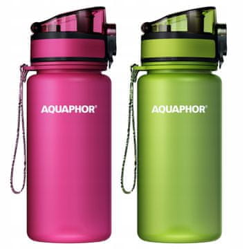 Aquaphor Aquaphor City 350ml filter kartuša steklenica dva roza in zelena