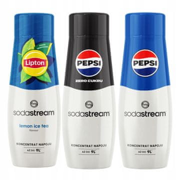 SodaStream 3 sirupi , čaj, limonin ledeni čaj + Pepsi + Pepsi Max