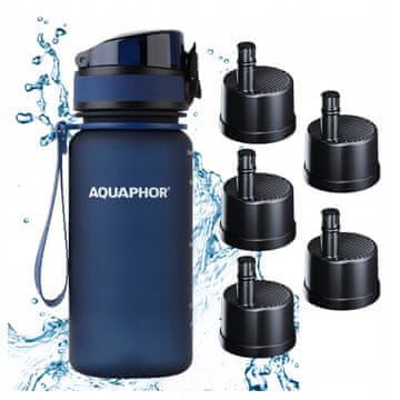 Aquaphor Aquaphor City filtrirna steklenica 350 ml temno modra + 5 kartuš