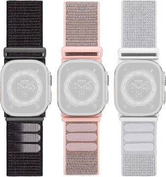 shumee 3x pašček za Apple Watch Ultra 8 7 6 SE 5 4 3 2 Sport nastavljiv