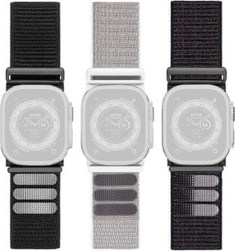 shumee 3x pašček za Apple Watch Ultra 8 7 6 SE 5 4 3 2 Sport nastavljiv