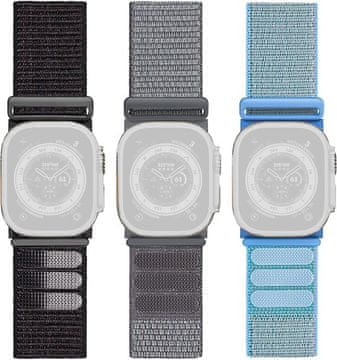 shumee 3x pašček za Apple Watch Ultra 8 7 6 SE 5 4 3 2 Sport nastavljiv