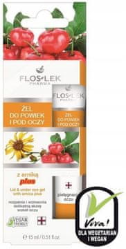 FLOS-LEK Gel za veke in podočnjake z arniko in Arnico Plus, 15 ml (tuba)