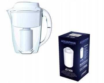 Aquaphor Vrč za filtriranje Aquaphor J.shmidt 500 2,8 l + 2 kartuši, bel