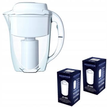 Aquaphor Vrč za filtriranje Aquaphor J.shmidt 500 2,8 l + 3 kartuše, bel