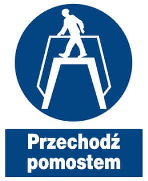 shumee ZNO-17 - znak za varnost in zdravje pri delu - prečkanje mostu