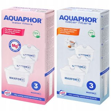 Aquaphor Filtrirni vložki Aquaphor Maxfor+ 3 kosi in Maxfor+ Mg 3 kosi.