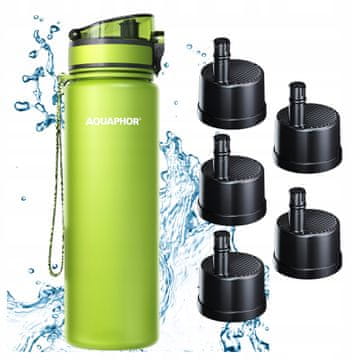 Aquaphor Aquaphor City filter steklenica 800ml zelena, komplet 5 kartuš