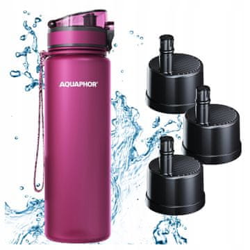 Aquaphor Aquaphor City filter steklenica 800 ml bordo komplet 3 vložkov