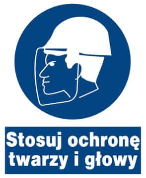 shumee ZNO-18 -obvezni znak - Uporabljajte zaščito za obraz in glavo