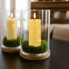 shumee LED sveča z utripajočim plamenom in žico iz 15 diod Vergionic