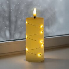 shumee LED sveča z utripajočim plamenom in žico iz 15 diod Vergionic