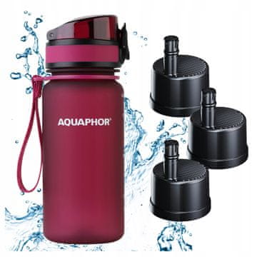 Aquaphor Aquaphor City filter steklenica 350 ml bordo komplet 3 kartuš