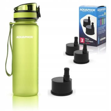 Aquaphor Aquaphor City filtrirna steklenica 500 ml + 3 filtri, zelena