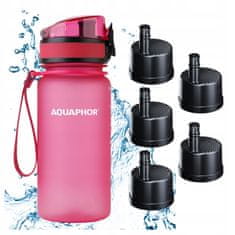 Aquaphor Aquaphor City filter steklenica 350 ml roza komplet 5 kartuš