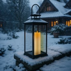 shumee LED sveča s premičnim plamenom 18 cm kremne barve, Vergionic