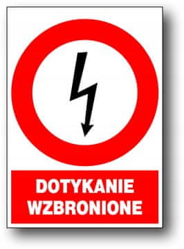 shumee Znak ZEZ/A-8 prepovedano dotikanje z električnimi napravami