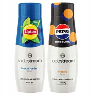 shumee 2 sirupa za vodo Sodastream Lemon Ice Tea + Pepsi Max Mango