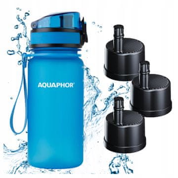Aquaphor Aquaphor City filtrirna steklenica 350 ml modra + 3 kartuše
