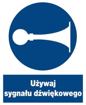 shumee ZNO-21 - znak za obvezno uporabo - uporabite zvočni signal