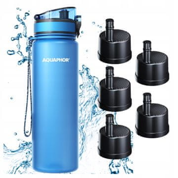 Aquaphor Aquaphor City filtrirna steklenica 800 ml modra + 5 kartuš