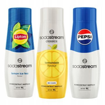 SodaStream 3 sirupi limonin ledeni čaj + Pepsi + limonada