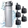 Aquaphor City filtrirna steklenica 800 ml siva + 5 kartuš