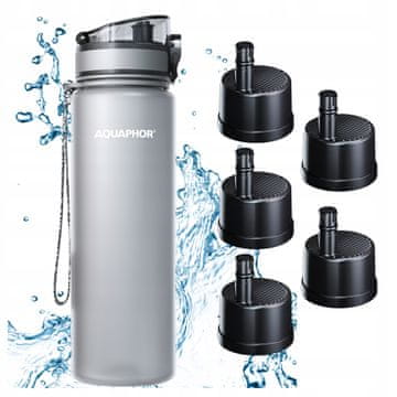 Aquaphor Aquaphor City filtrirna steklenica 800 ml siva + 5 kartuš